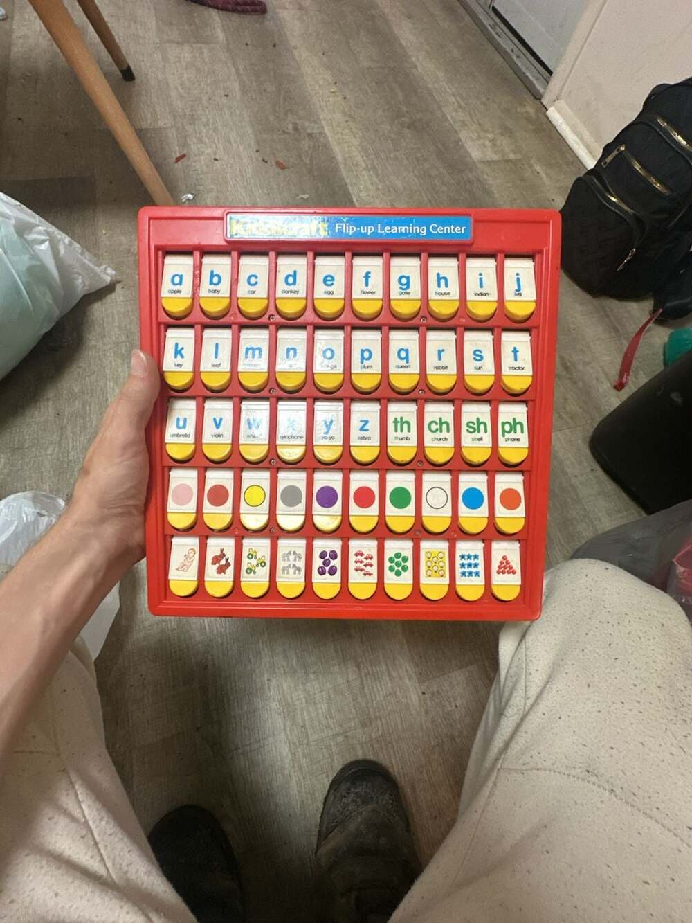 Vintage Kiddicraft Flip-Up Learning Center Alphabet Educational Toy